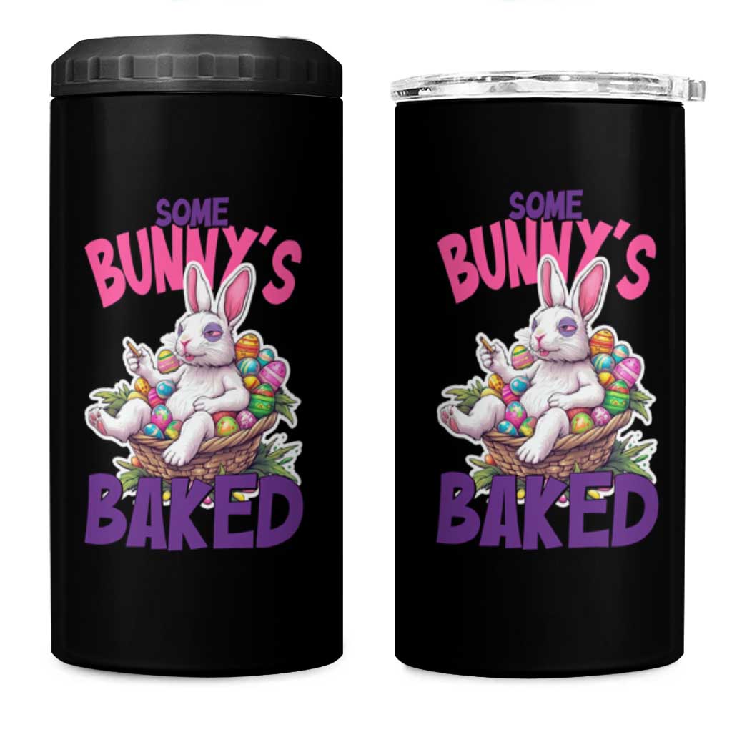 Happy 420 Easter 4 in 1 Can Cooler Tumbler Bunny Funny Weed Smoking Rabbit Cannabis 4/20 Day
