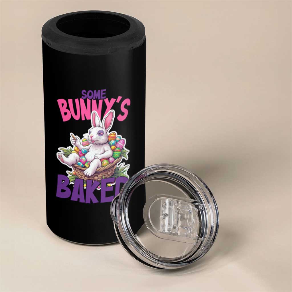 Happy 420 Easter 4 in 1 Can Cooler Tumbler Bunny Funny Weed Smoking Rabbit Cannabis 4/20 Day