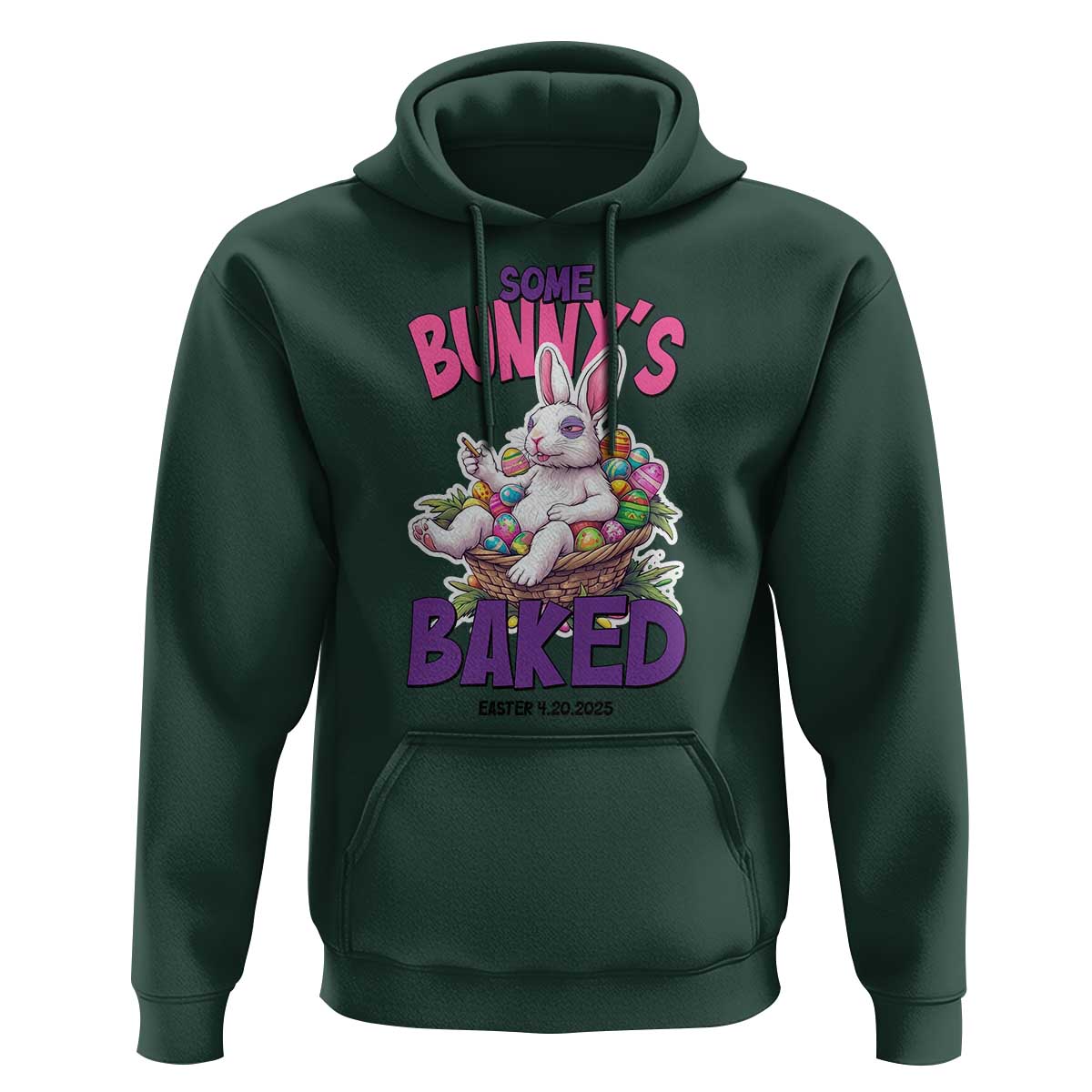 Happy 420 Easter Hoodie Bunny Funny Weed Smoking Rabbit Cannabis 4/20 Day
