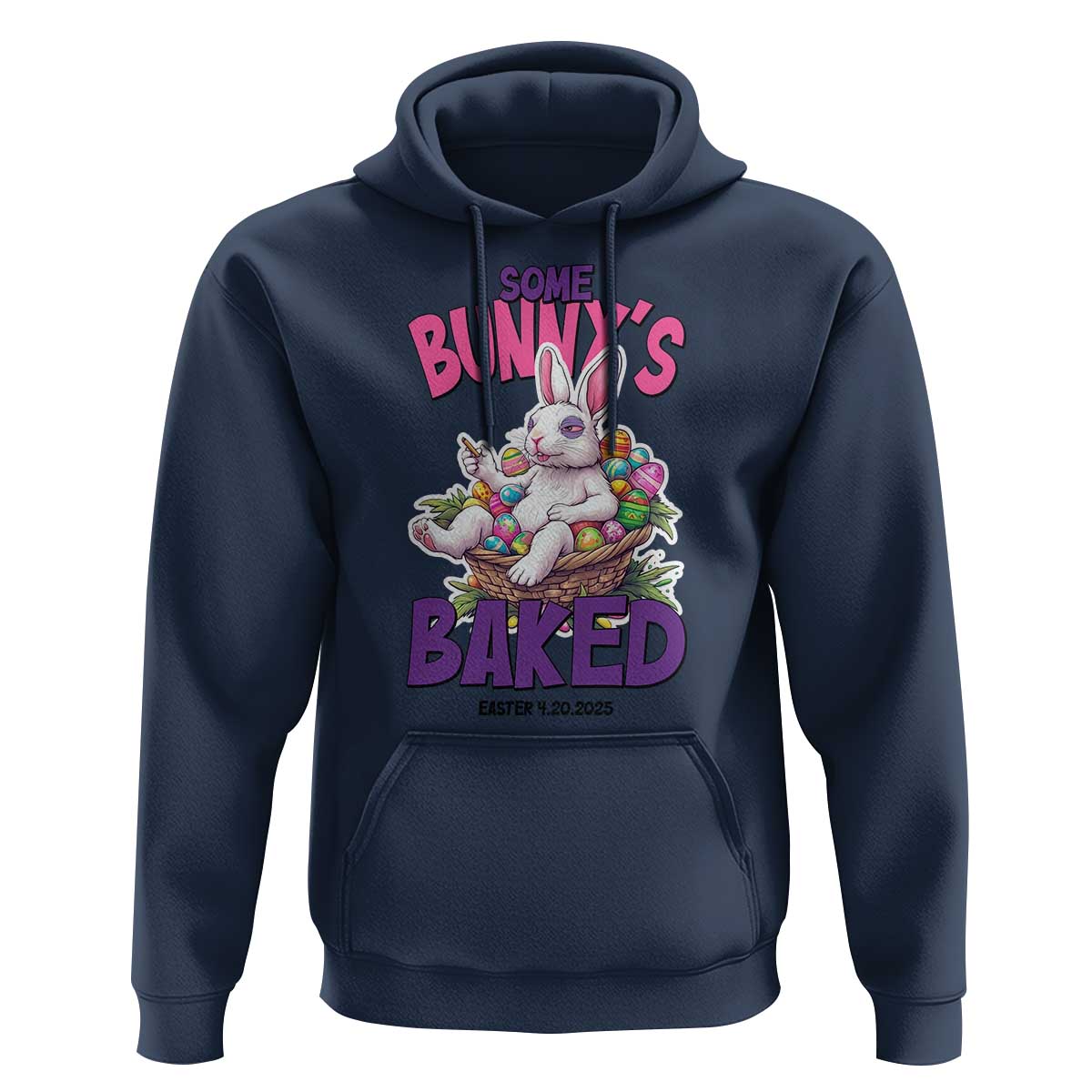 Happy 420 Easter Hoodie Bunny Funny Weed Smoking Rabbit Cannabis 4/20 Day