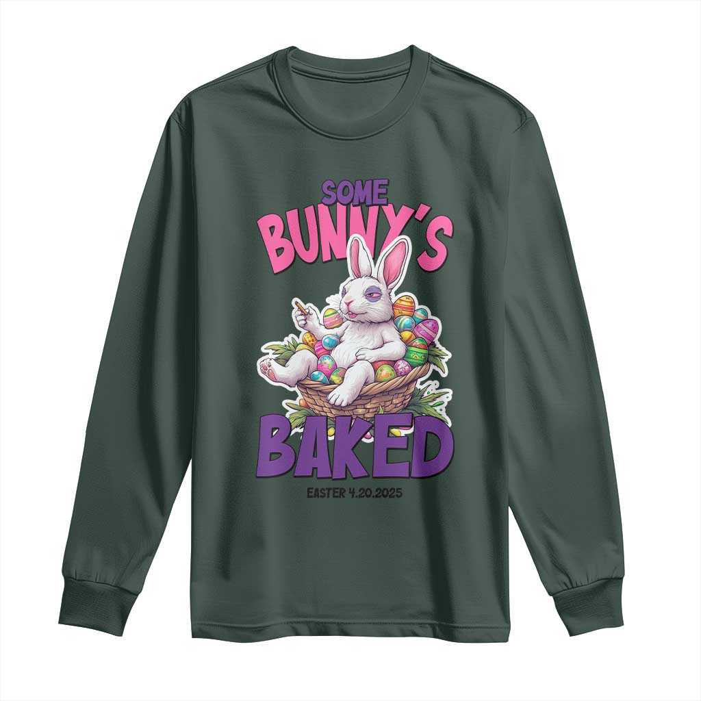 Happy 420 Easter Long Sleeve Shirt Bunny Funny Weed Smoking Rabbit Cannabis 4/20 Day