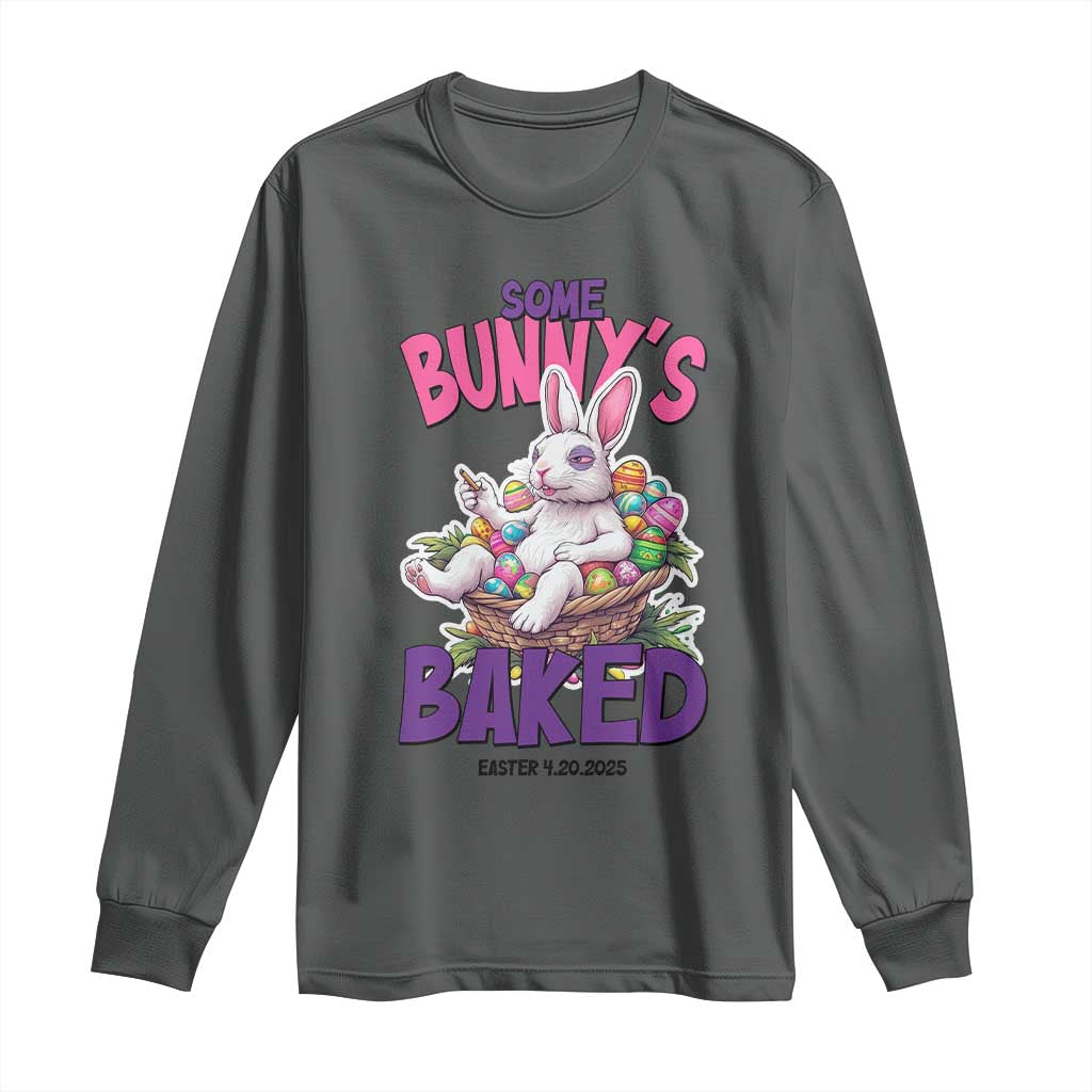 Happy 420 Easter Long Sleeve Shirt Bunny Funny Weed Smoking Rabbit Cannabis 4/20 Day