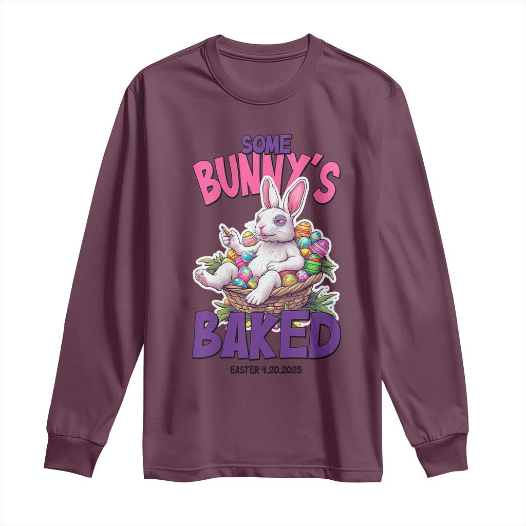 Happy 420 Easter Long Sleeve Shirt Bunny Funny Weed Smoking Rabbit Cannabis 4/20 Day