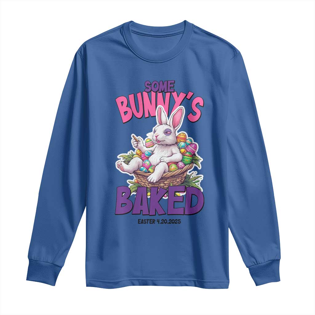 Happy 420 Easter Long Sleeve Shirt Bunny Funny Weed Smoking Rabbit Cannabis 4/20 Day