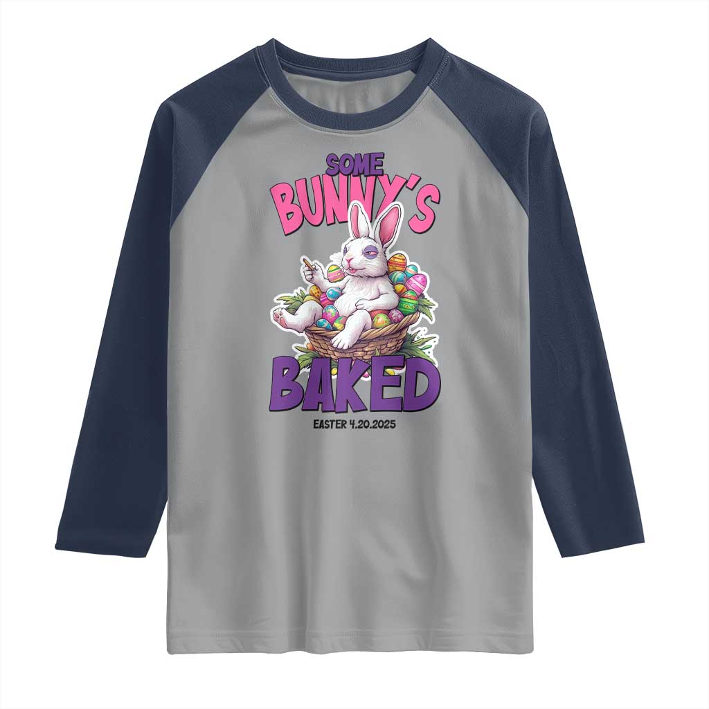 Happy 420 Easter Raglan Shirt Bunny Funny Weed Smoking Rabbit Cannabis 4/20 Day