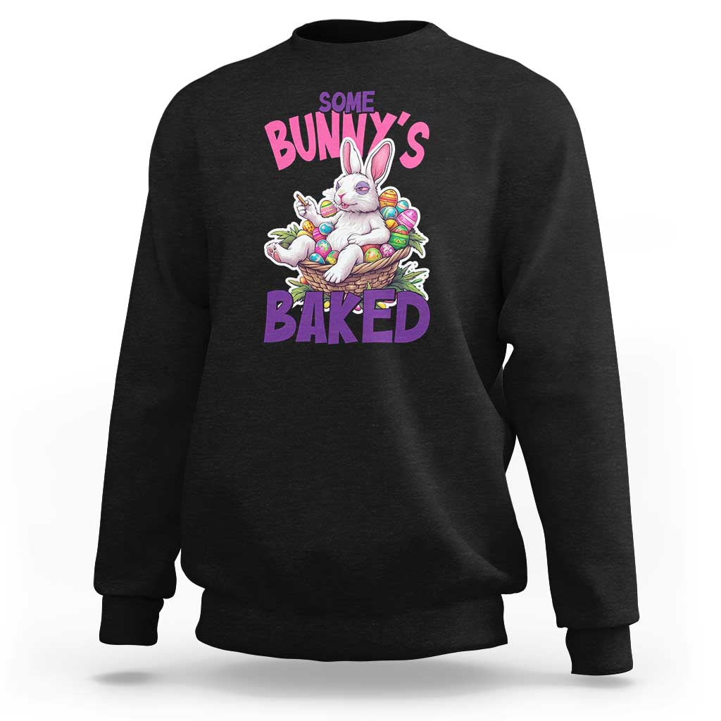 Happy 420 Easter Sweatshirt Bunny Funny Weed Smoking Rabbit Cannabis 4/20 Day