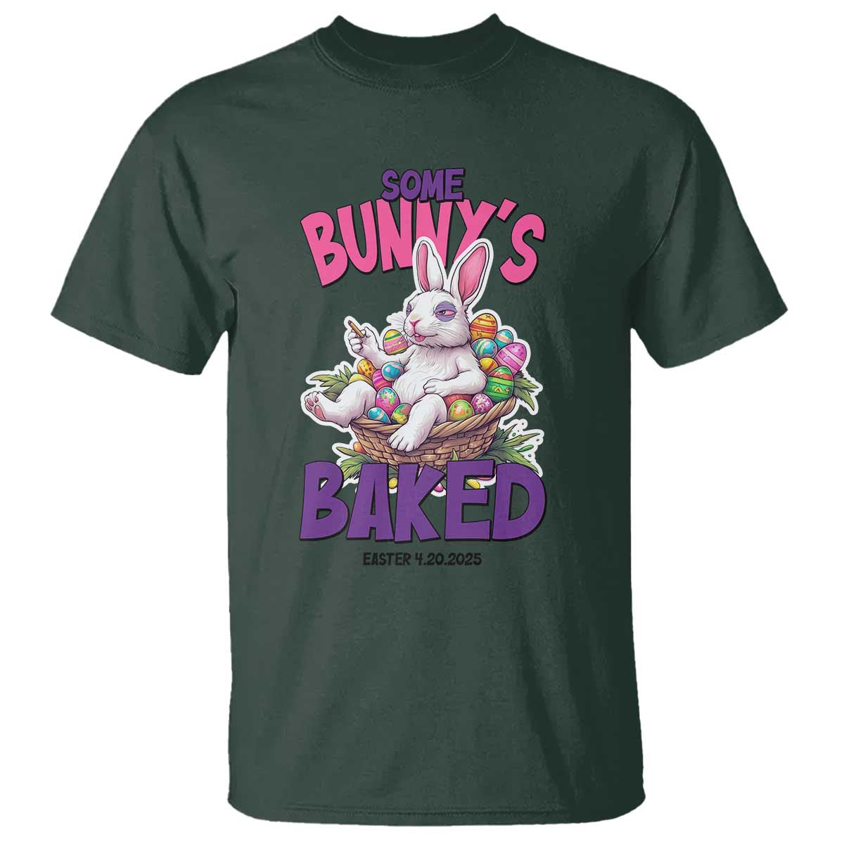 Happy 420 Easter T Shirt Bunny Funny Weed Smoking Rabbit Cannabis 4/20 Day