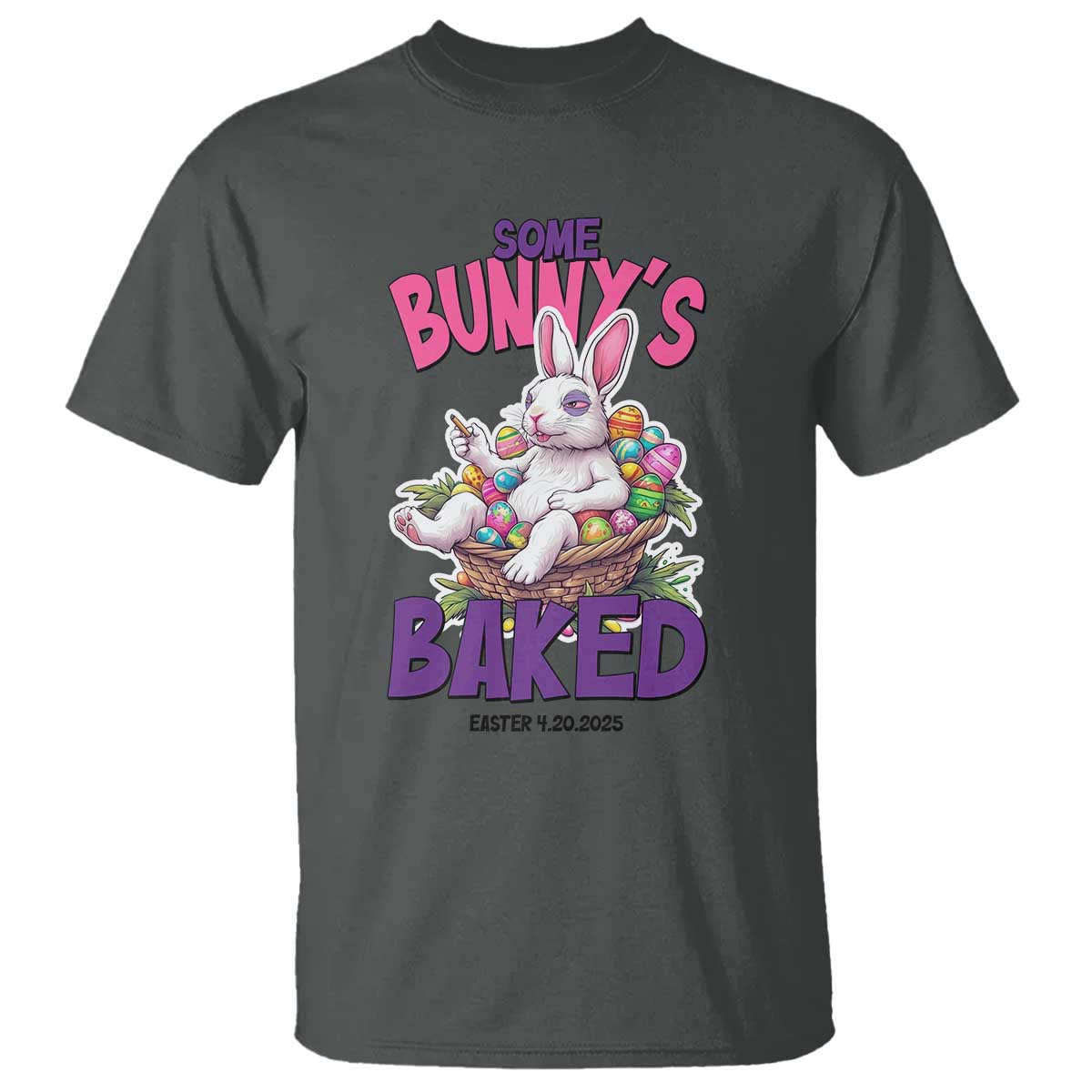 Happy 420 Easter T Shirt Bunny Funny Weed Smoking Rabbit Cannabis 4/20 Day