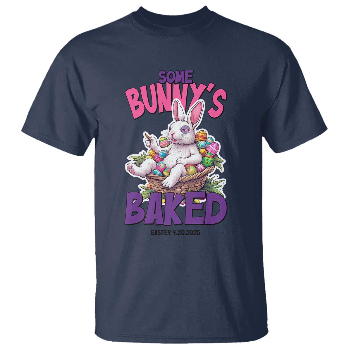 Happy 420 Easter T Shirt Bunny Funny Weed Smoking Rabbit Cannabis 4/20 Day