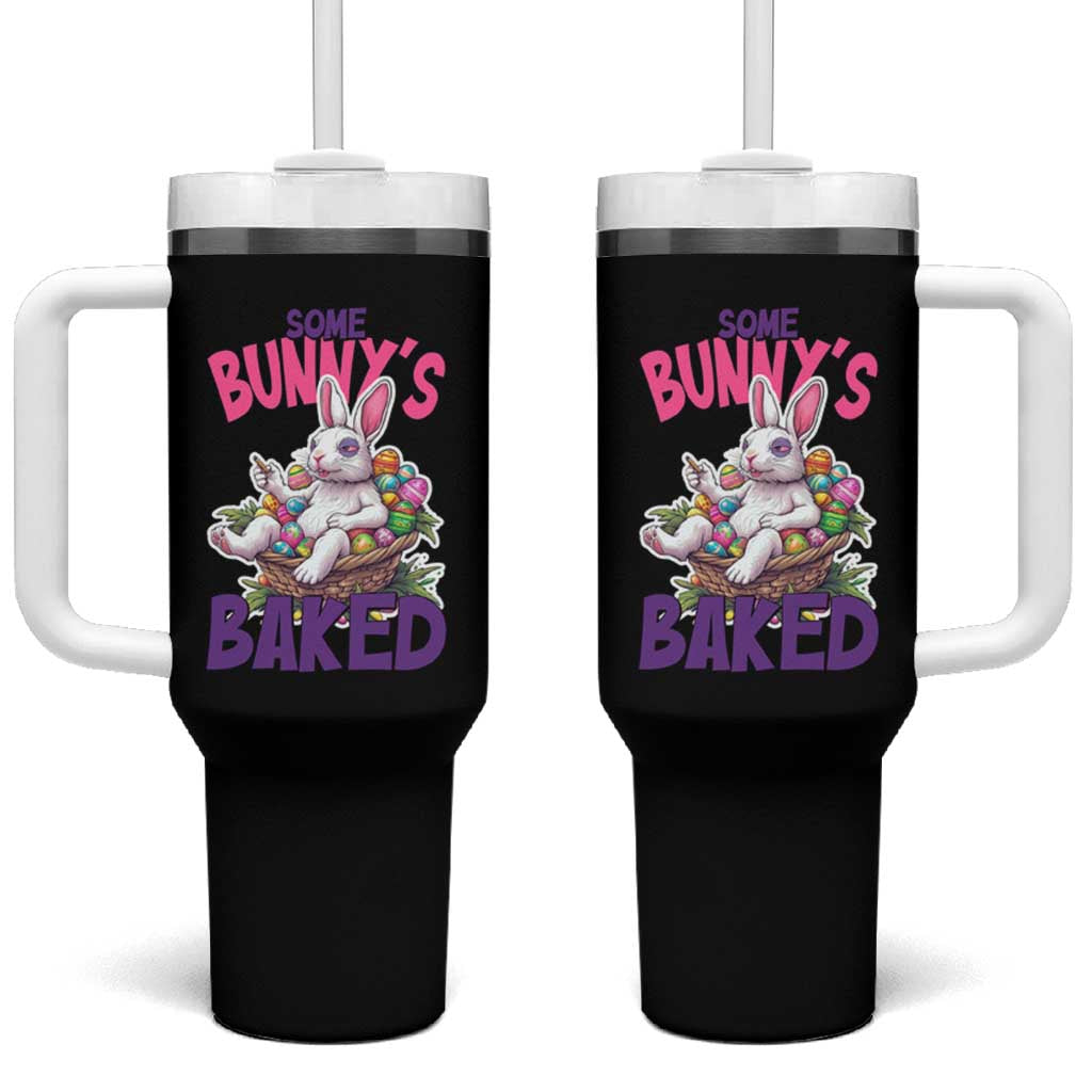 Happy 420 Easter Tumbler With Handle Bunny Funny Weed Smoking Rabbit Cannabis 4/20 Day