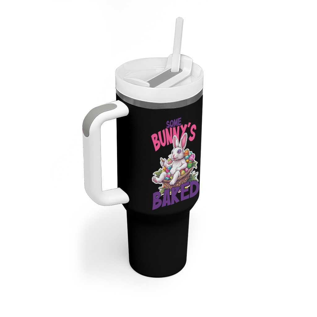 Happy 420 Easter Tumbler With Handle Bunny Funny Weed Smoking Rabbit Cannabis 4/20 Day