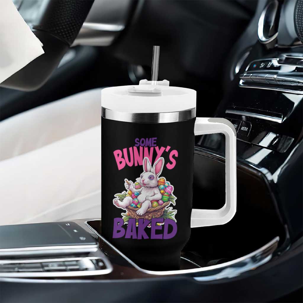 Happy 420 Easter Tumbler With Handle Bunny Funny Weed Smoking Rabbit Cannabis 4/20 Day