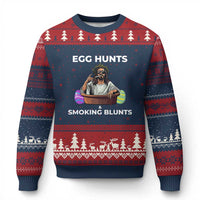 Happy 420 Easter Ugly Christmas Sweater Blunt Stoner - Wonder Print Shop