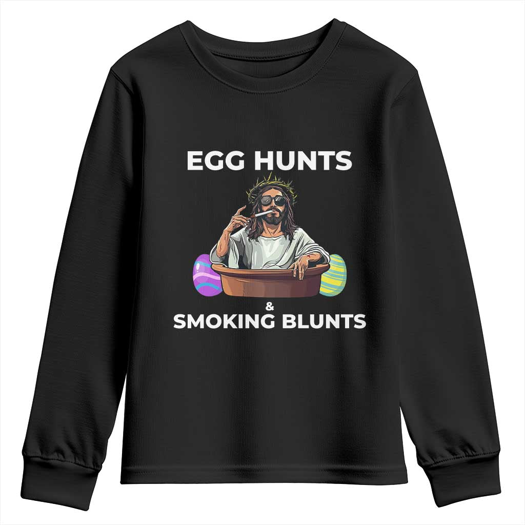 Happy 420 Easter Youth Sweatshirt Blunt Stoner