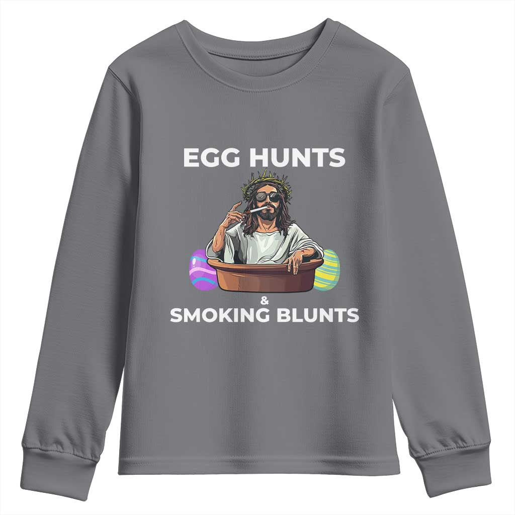 Happy 420 Easter Youth Sweatshirt Blunt Stoner