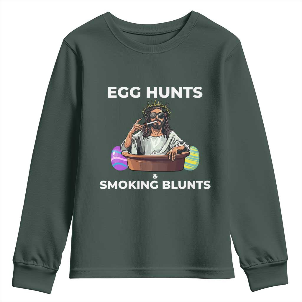 Happy 420 Easter Youth Sweatshirt Blunt Stoner