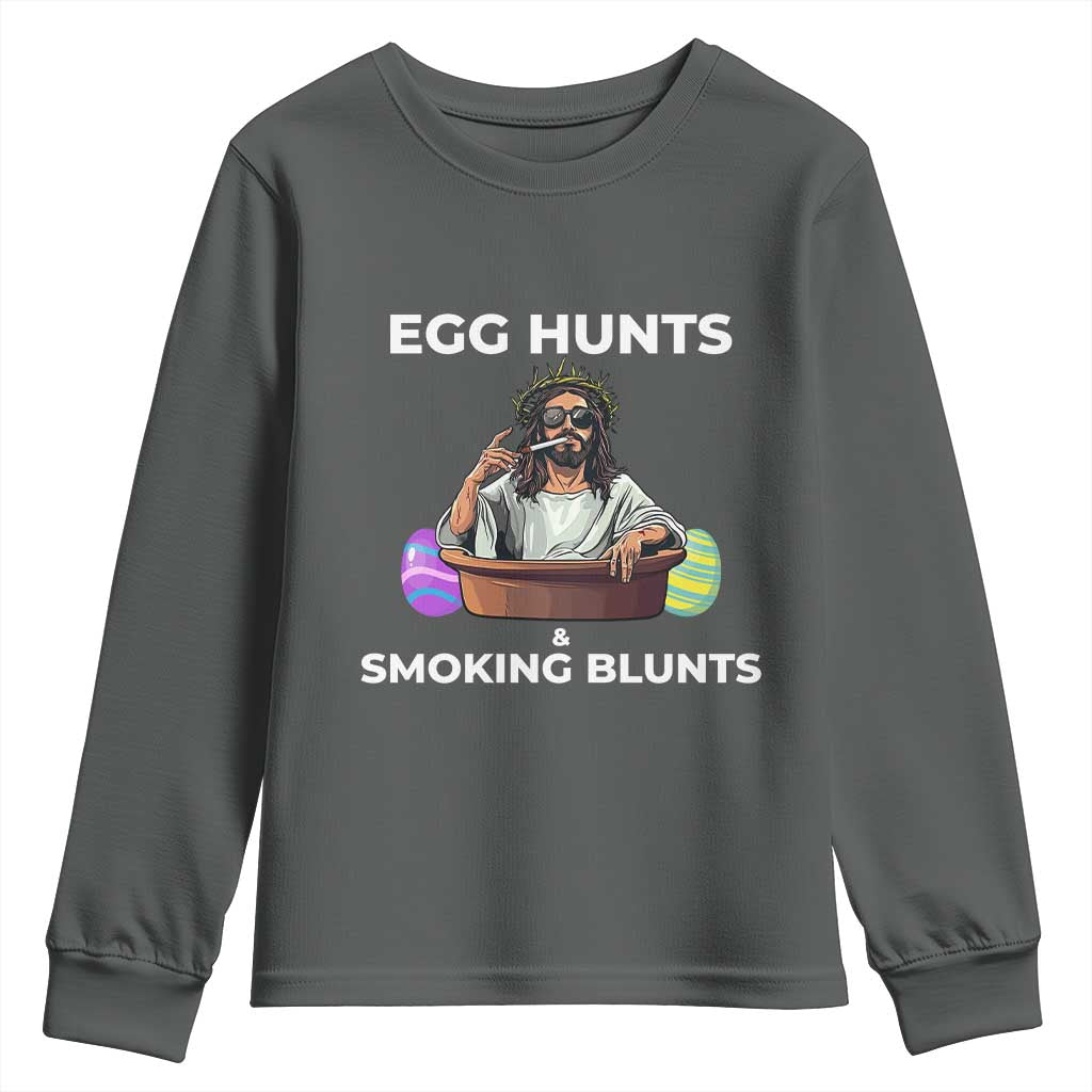 Happy 420 Easter Youth Sweatshirt Blunt Stoner