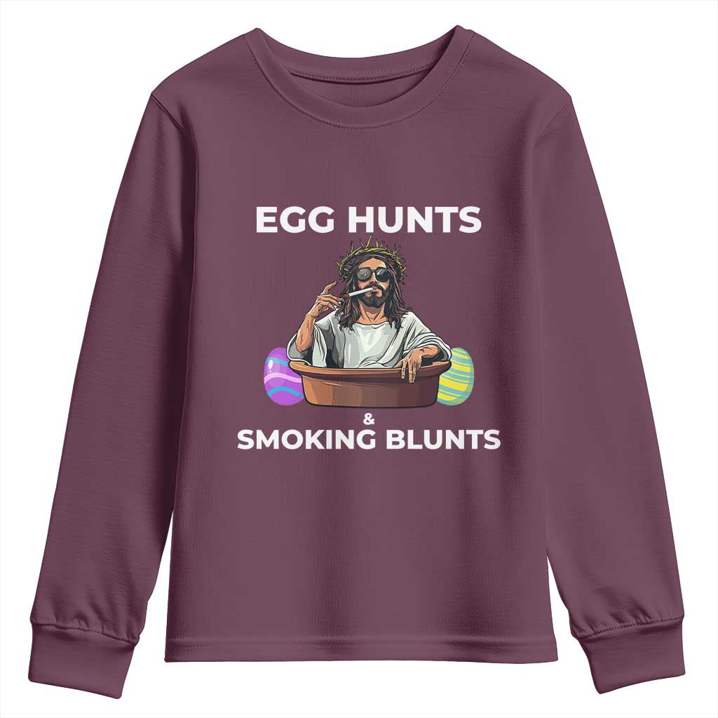 Happy 420 Easter Youth Sweatshirt Blunt Stoner