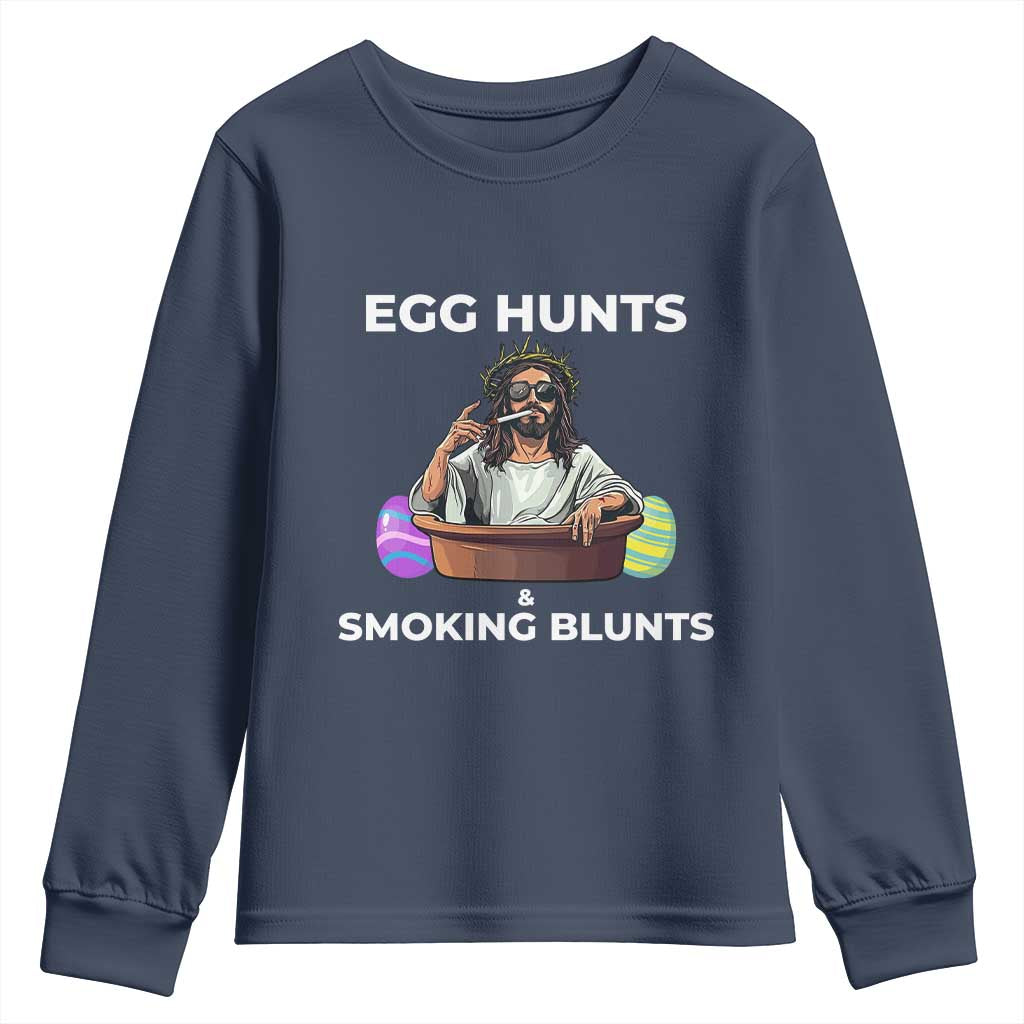 Happy 420 Easter Youth Sweatshirt Blunt Stoner