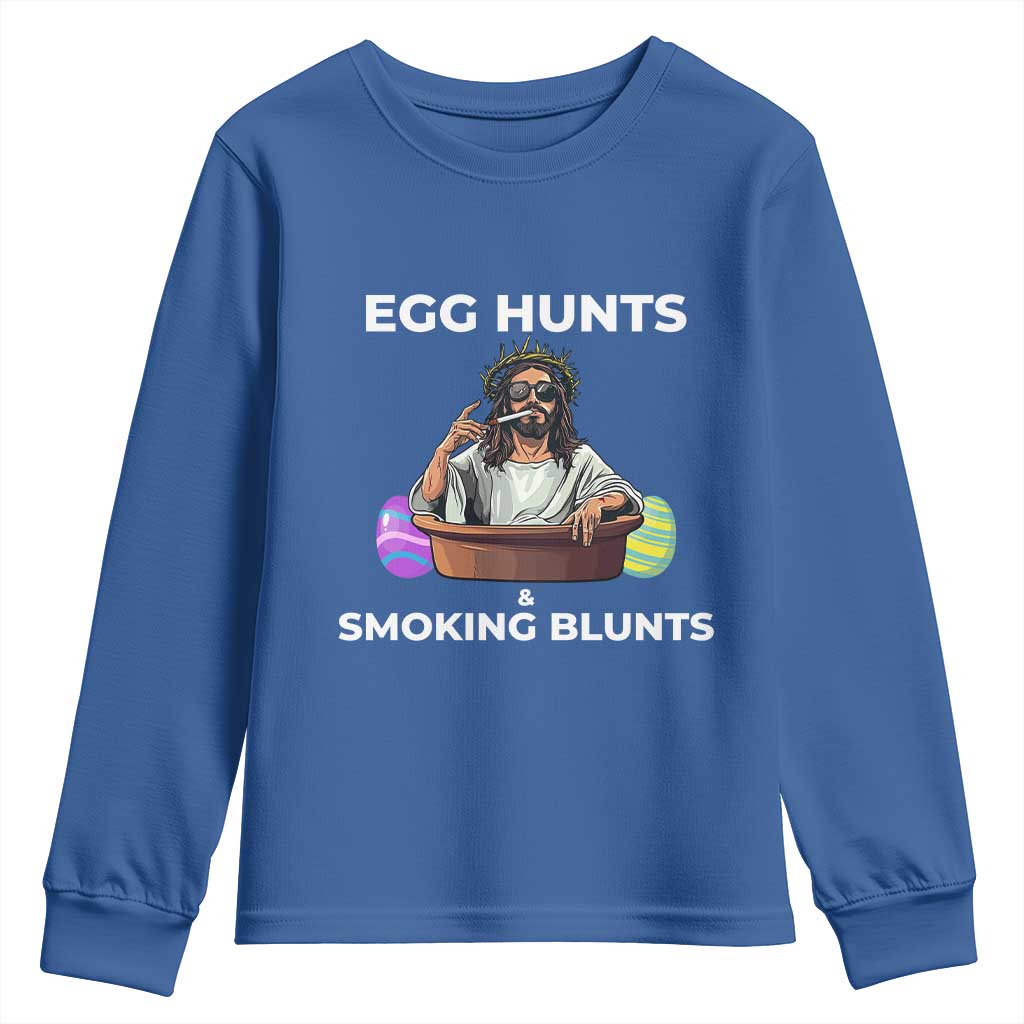 Happy 420 Easter Youth Sweatshirt Blunt Stoner