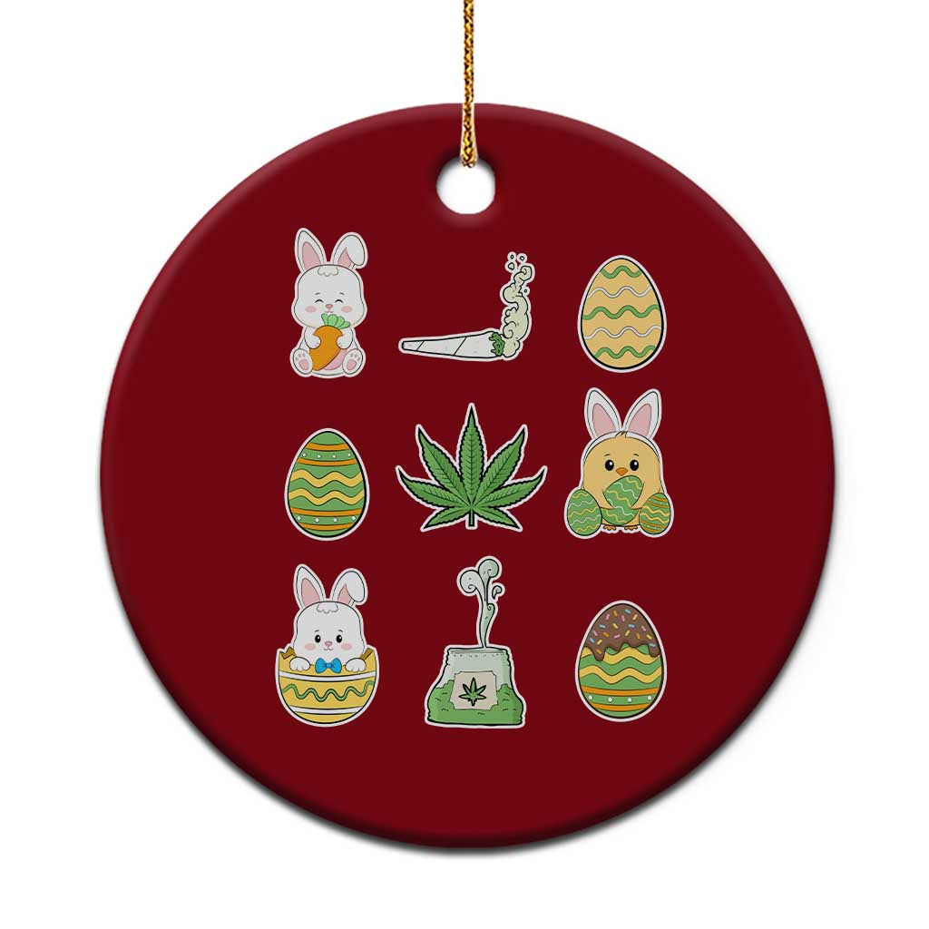 Happy 420 Easter Ceramic Ornament - Wonder Print Shop
