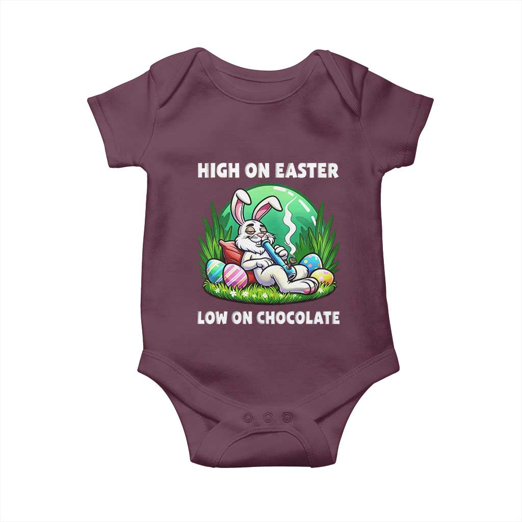 Happy 420 Easter Baby Onesie Funny Bunny Marijuana Cannabis Weed