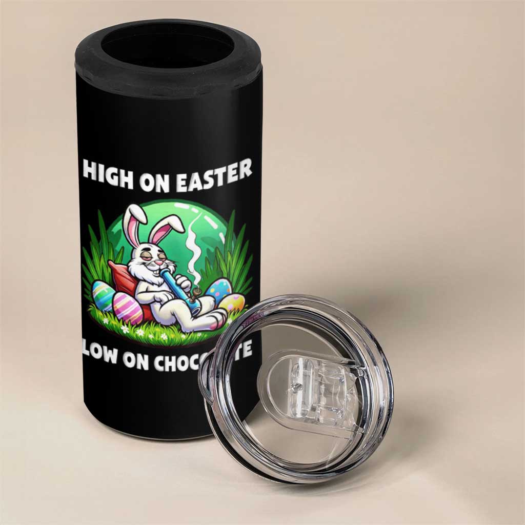 Happy 420 Easter 4 in 1 Can Cooler Tumbler Funny Bunny Marijuana Cannabis Weed