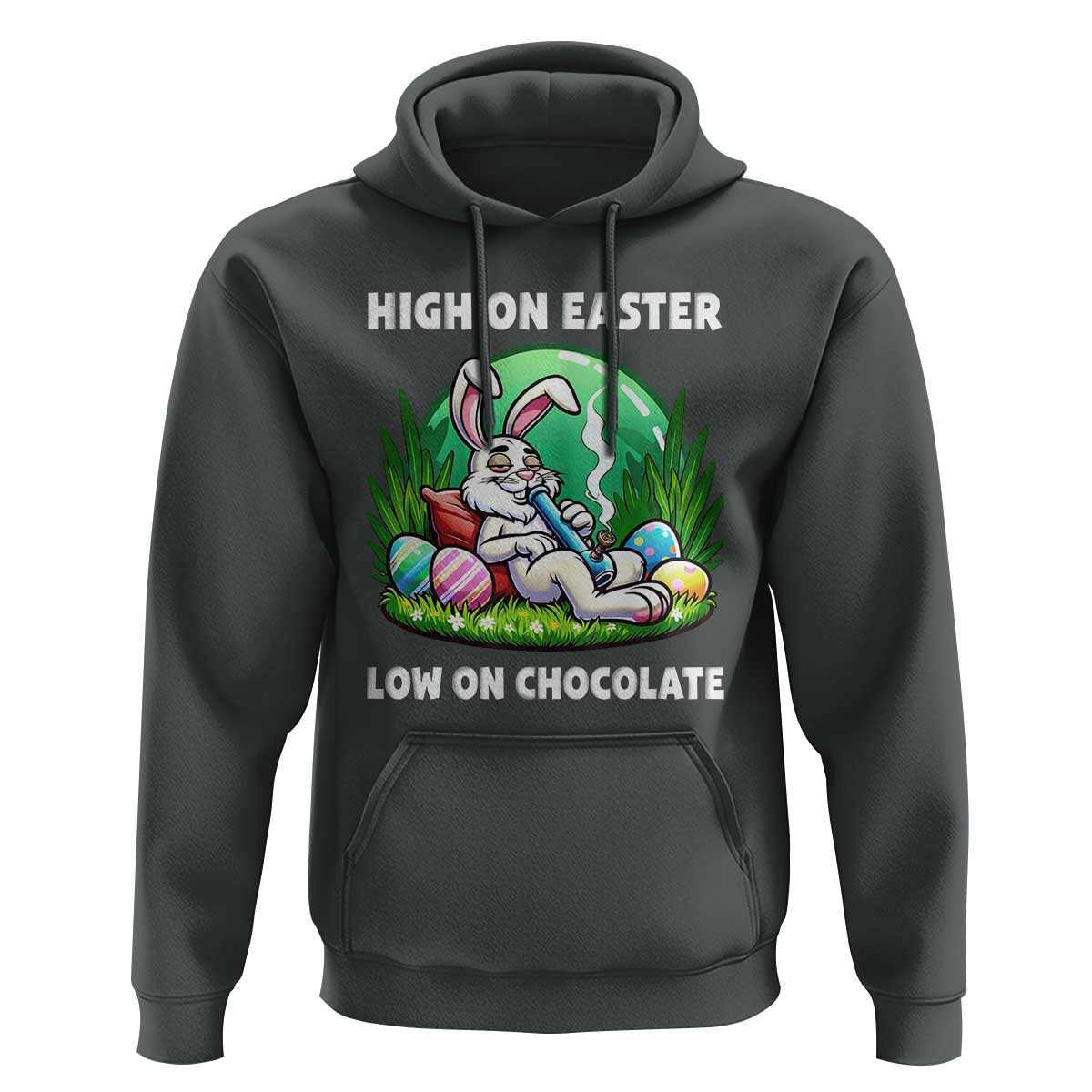 Happy 420 Easter Hoodie Funny Bunny Marijuana Cannabis Weed