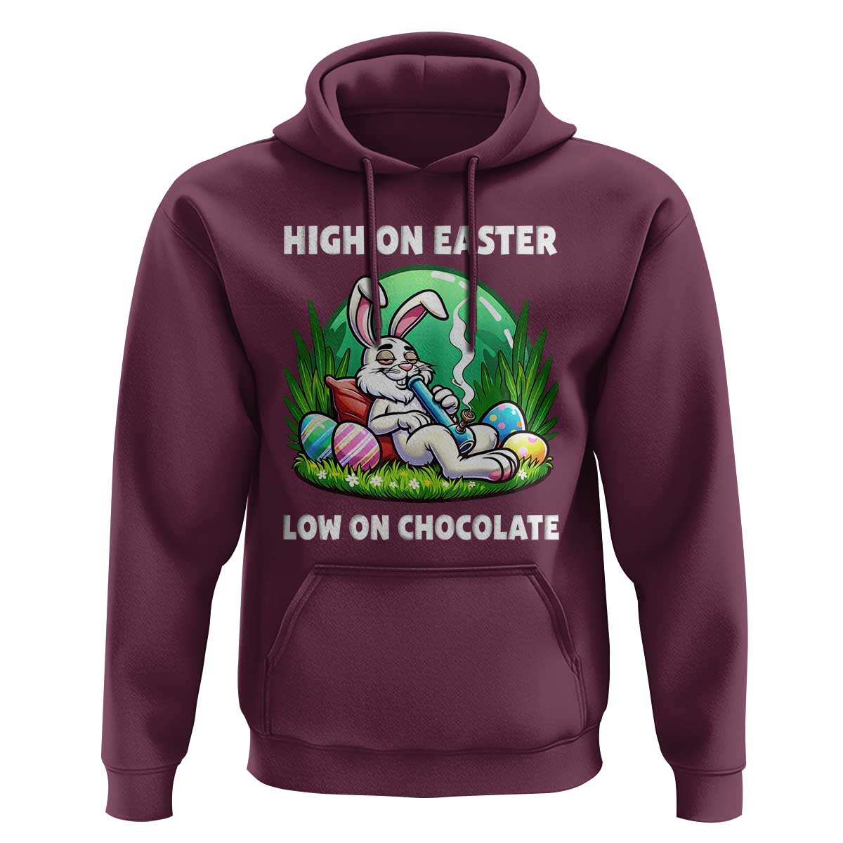 Happy 420 Easter Hoodie Funny Bunny Marijuana Cannabis Weed