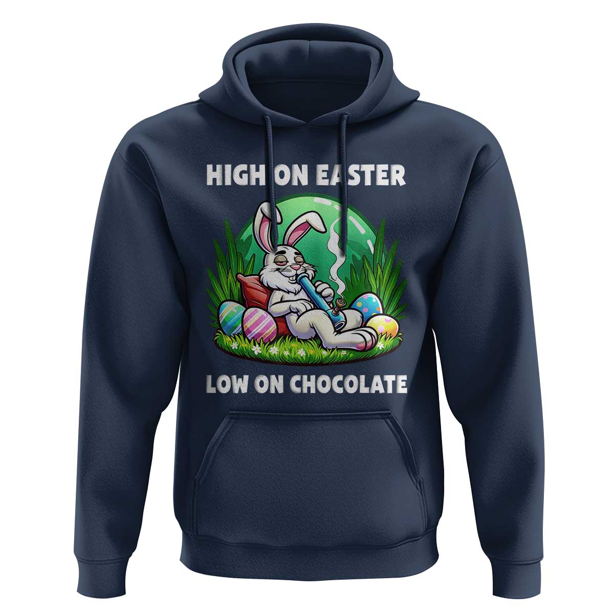 Happy 420 Easter Hoodie Funny Bunny Marijuana Cannabis Weed