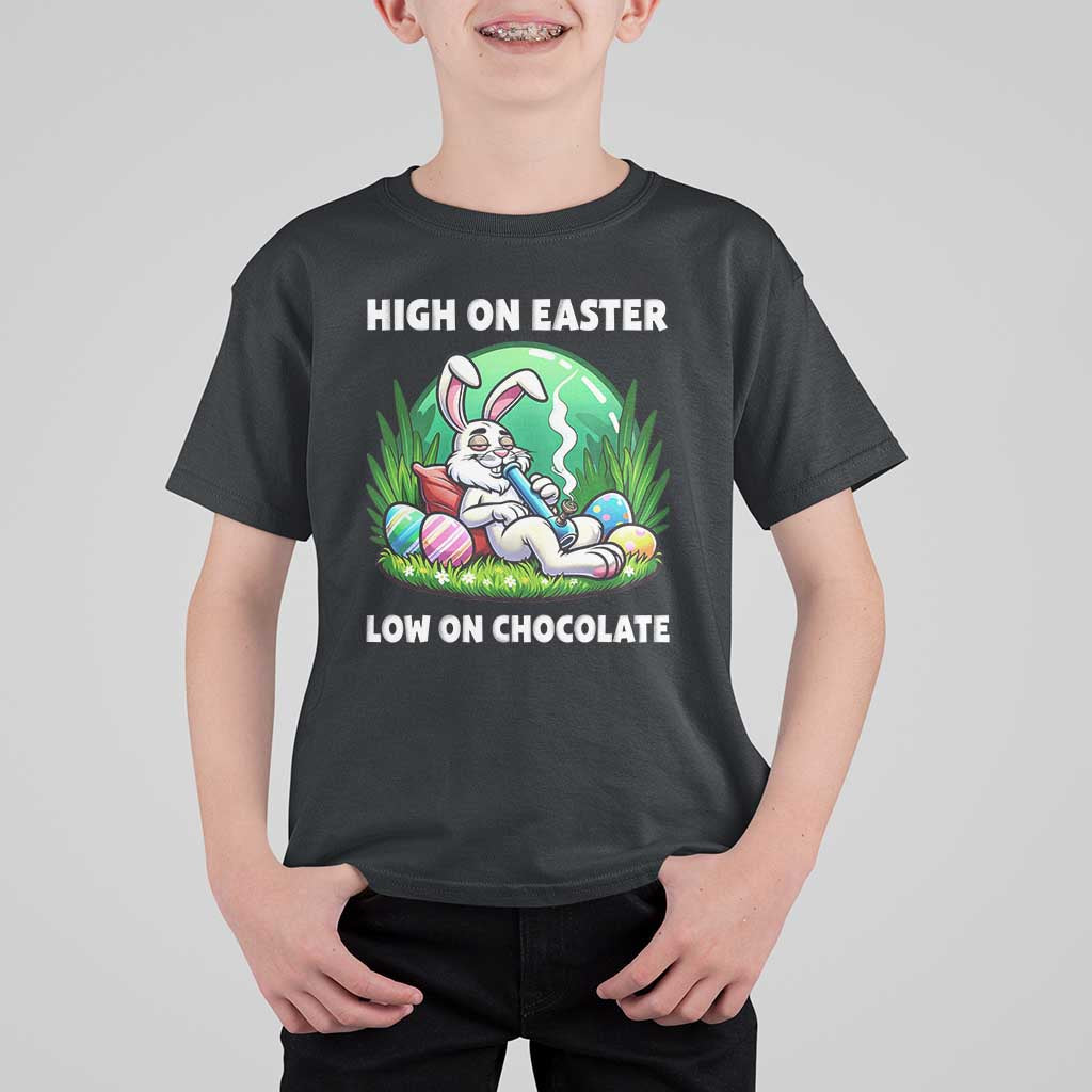 Happy 420 Easter T Shirt For Kid Funny Bunny Marijuana Cannabis Weed