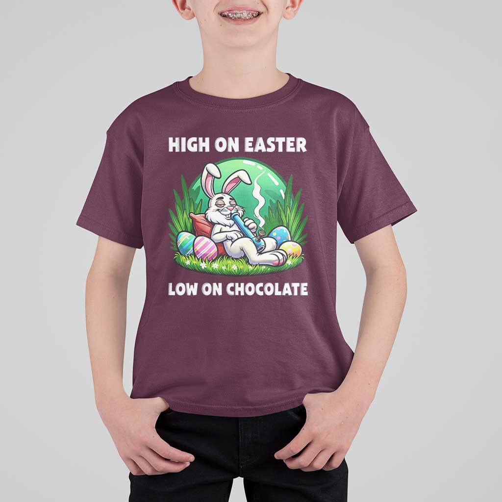 Happy 420 Easter T Shirt For Kid Funny Bunny Marijuana Cannabis Weed