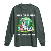 Happy 420 Easter Long Sleeve Shirt Funny Bunny Marijuana Cannabis Weed