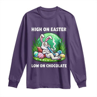 Happy 420 Easter Long Sleeve Shirt Funny Bunny Marijuana Cannabis Weed