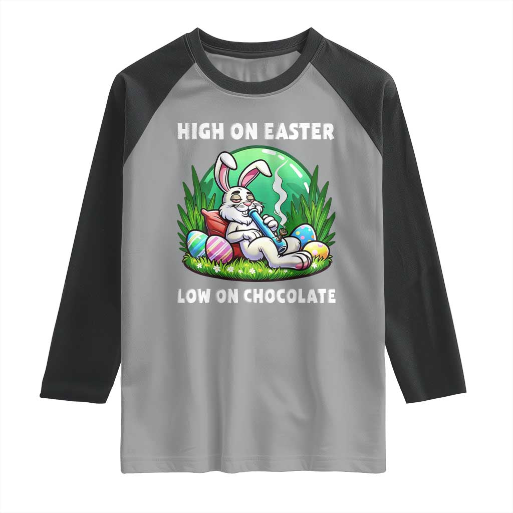 Happy 420 Easter Raglan Shirt Funny Bunny Marijuana Cannabis Weed