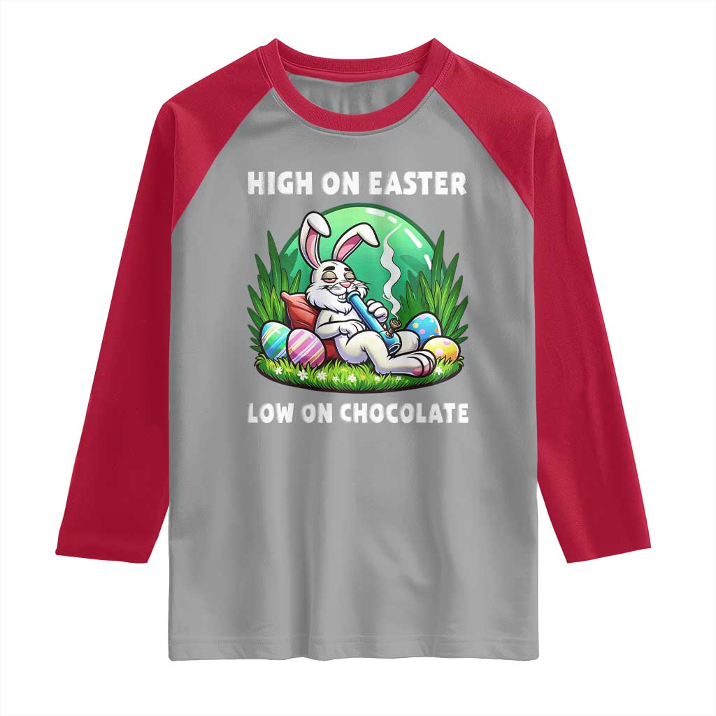 Happy 420 Easter Raglan Shirt Funny Bunny Marijuana Cannabis Weed