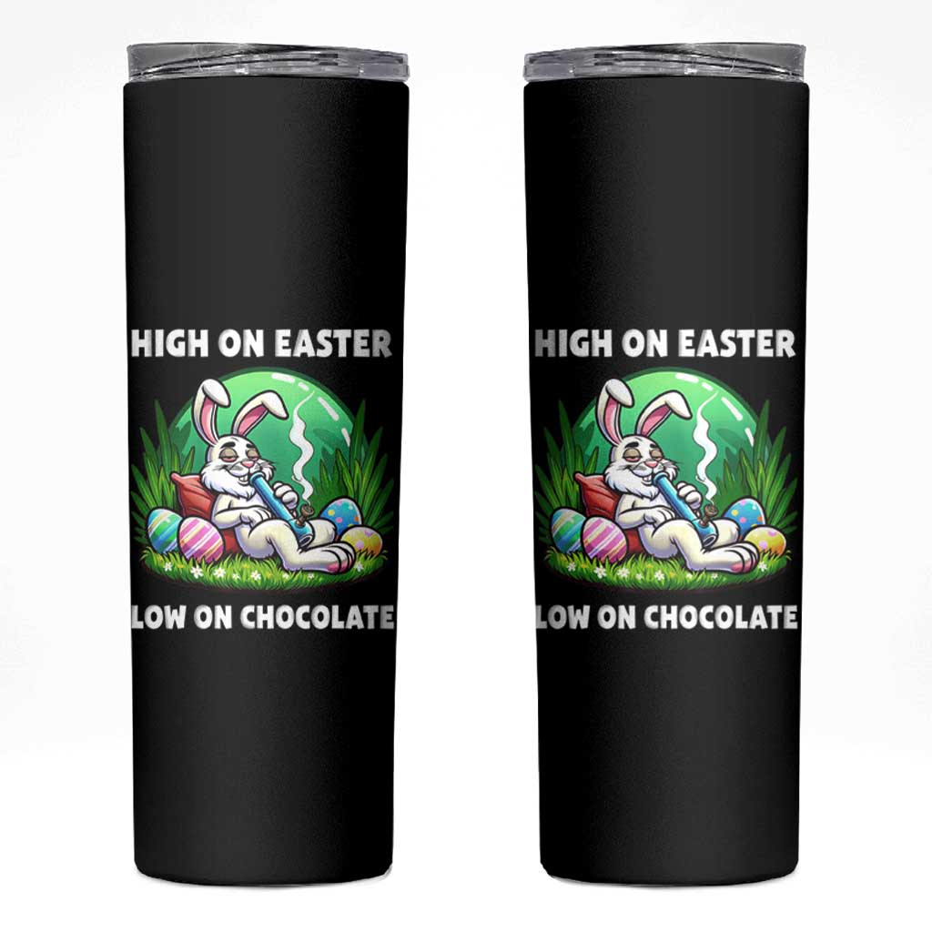 Happy 420 Easter Skinny Tumbler Funny Bunny Marijuana Cannabis Weed