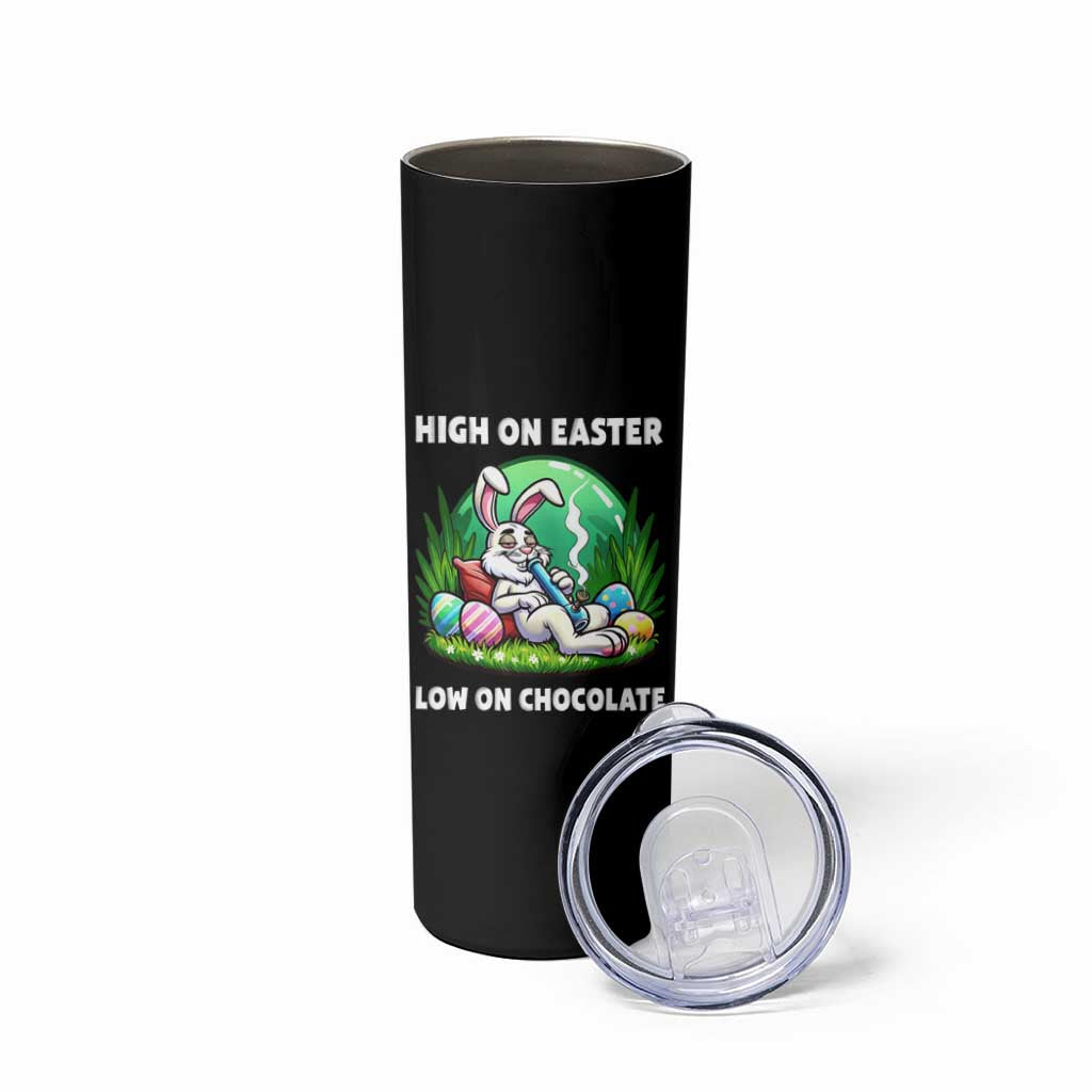 Happy 420 Easter Skinny Tumbler Funny Bunny Marijuana Cannabis Weed