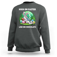 Happy 420 Easter Sweatshirt Funny Bunny Marijuana Cannabis Weed
