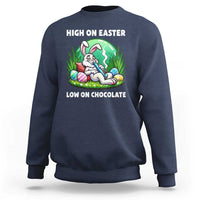 Happy 420 Easter Sweatshirt Funny Bunny Marijuana Cannabis Weed