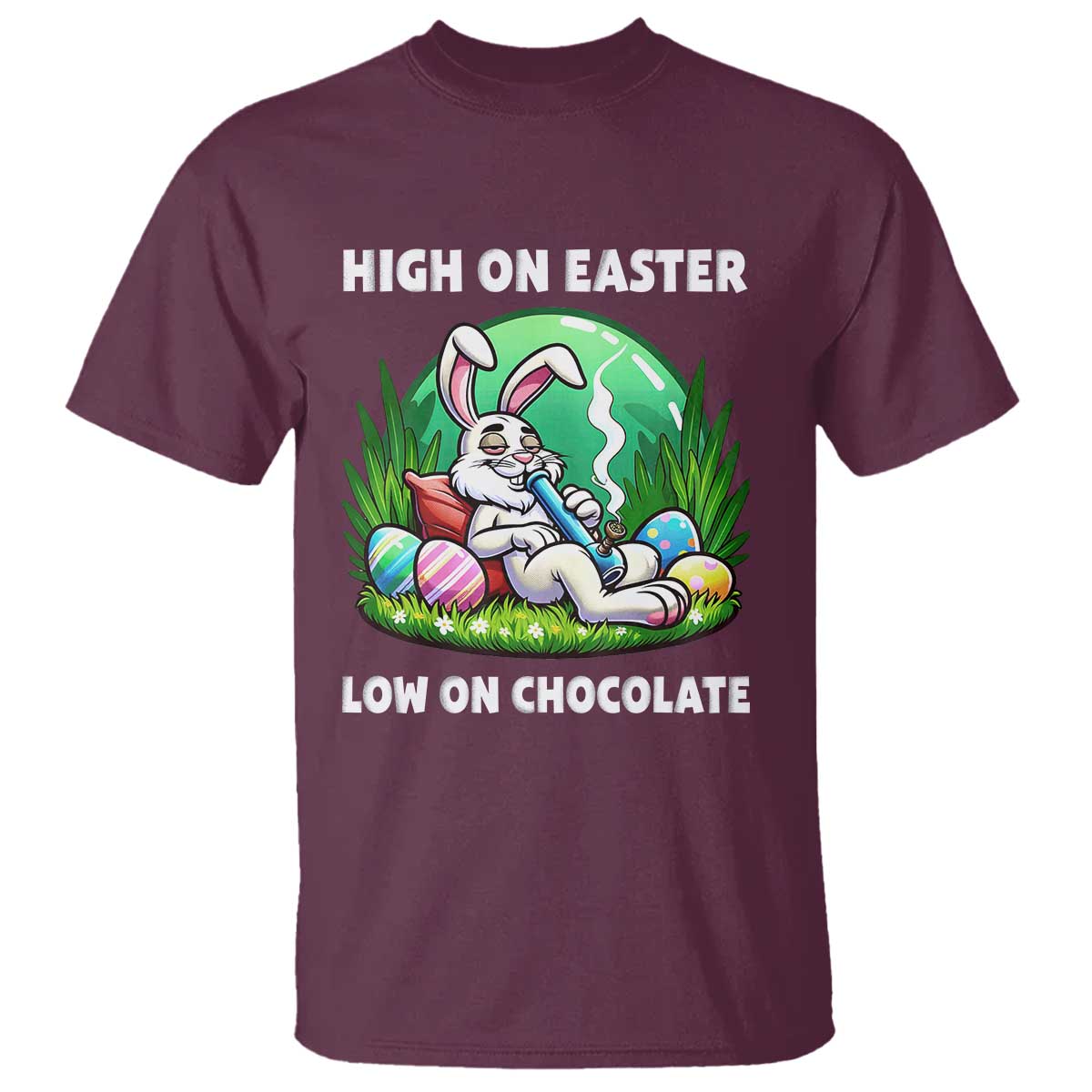 Happy 420 Easter T Shirt Funny Bunny Marijuana Cannabis Weed