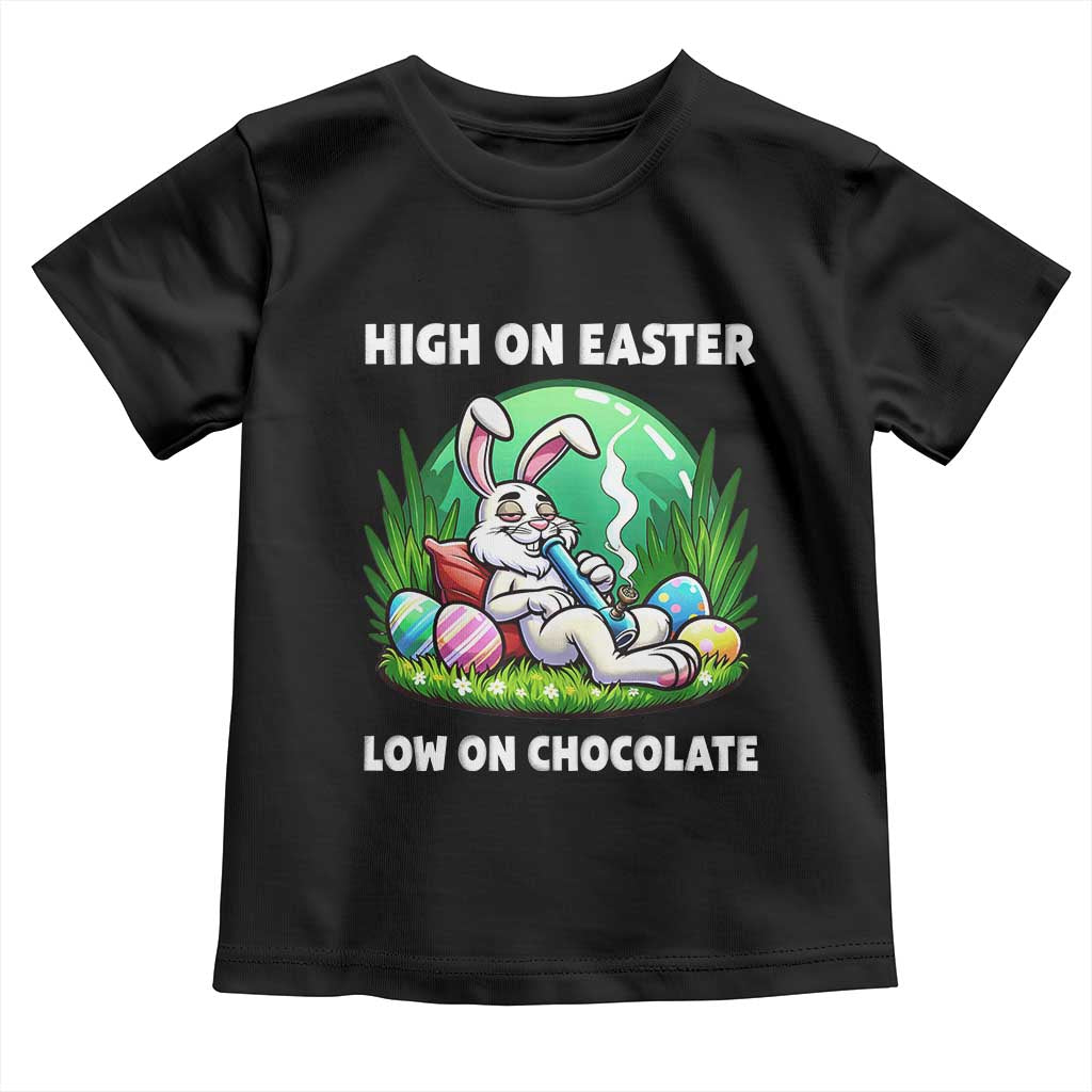 Happy 420 Easter Toddler T Shirt Funny Bunny Marijuana Cannabis Weed