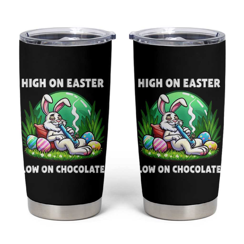Happy 420 Easter Tumbler Cup Funny Bunny Marijuana Cannabis Weed