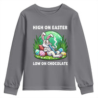 Happy 420 Easter Youth Sweatshirt Funny Bunny Marijuana Cannabis Weed