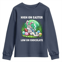 Happy 420 Easter Youth Sweatshirt Funny Bunny Marijuana Cannabis Weed