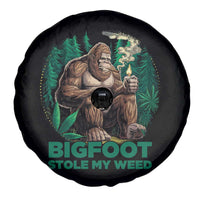Funny Sasquatch Marijuana Spare Tire Cover Bigfoot Stole My Weed Vintage 420