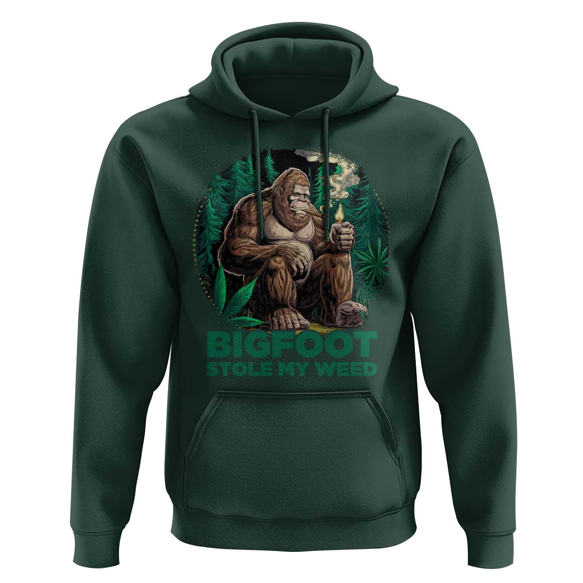 Funny Sasquatch Marijuana Hoodie Bigfoot Stole My Weed Vintage 420