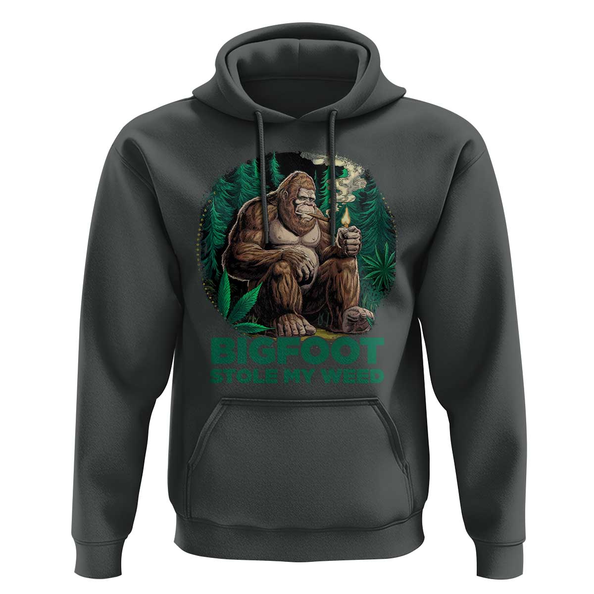 Funny Sasquatch Marijuana Hoodie Bigfoot Stole My Weed Vintage 420