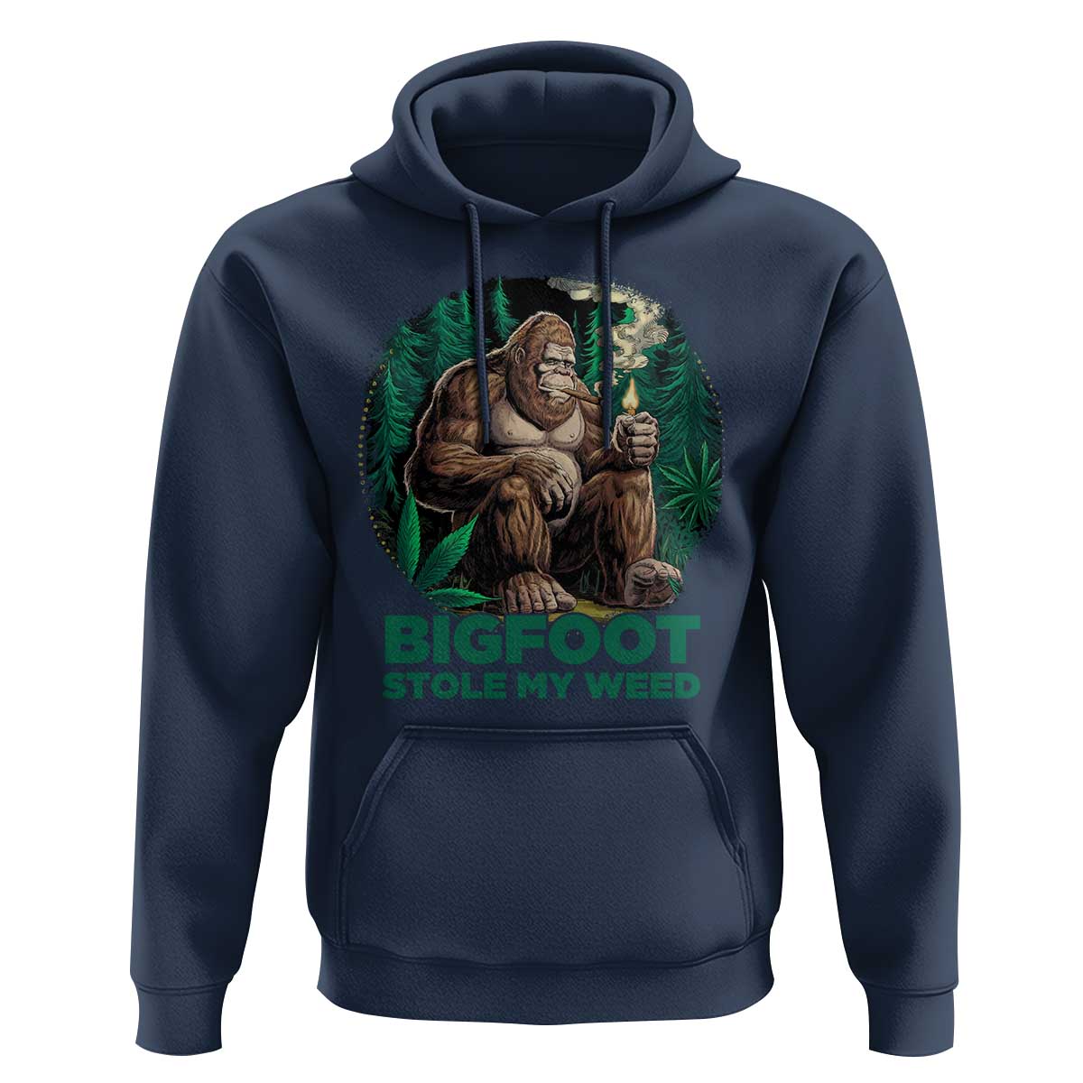 Funny Sasquatch Marijuana Hoodie Bigfoot Stole My Weed Vintage 420