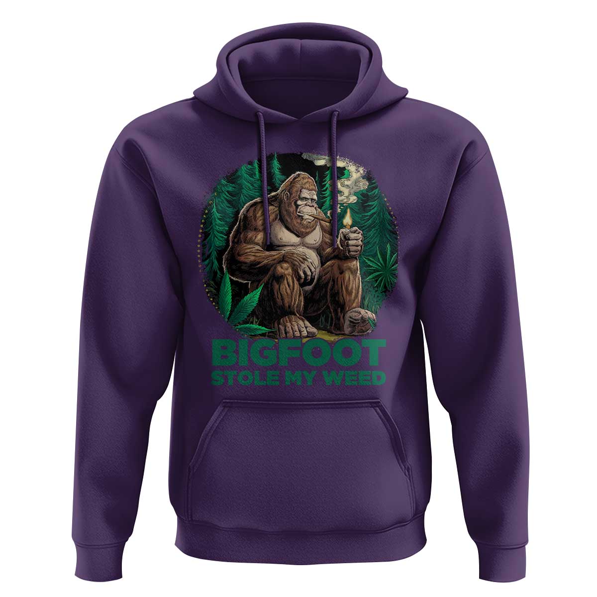 Funny Sasquatch Marijuana Hoodie Bigfoot Stole My Weed Vintage 420